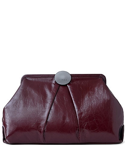 AIMEE Full Circle XL Crinkle Leather Clutch