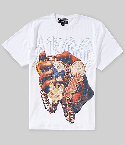 AKOO Short Sleeve Studded Standard Fit Tee