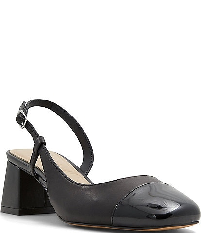 ALDO Bialle Leather Cap Toe Sling Pumps