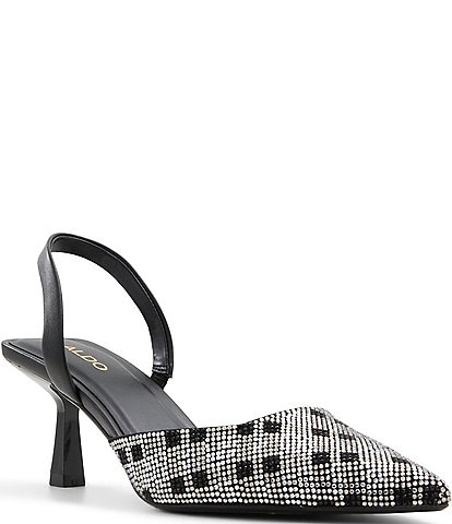 ALDO Brizza Rhinestone Plaid Slingback Pumps