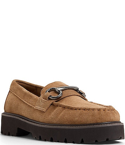 ALDO Danrose Suede Bit Buckle Lug Sole Loafers