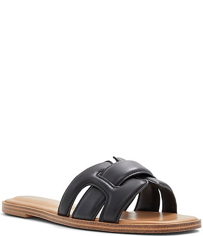 ALDO Elenaa Leather Flat Slide Sandals
