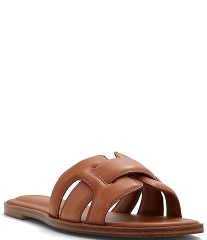 ALDO Elenaa Leather Flat Slide Sandals