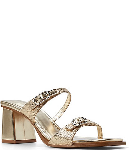 ALDO Maymay Snake Embossed Buckled Slide Sandals