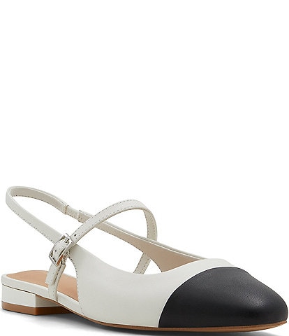 ALDO Sadey Leather Slingback Mary Jane Cap Toe Flats