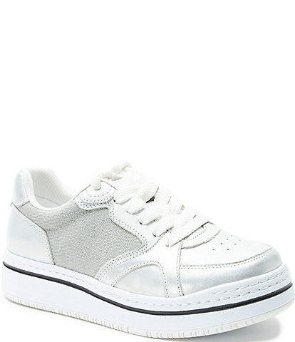 Alegria Alyster Leather Canvas Platform Lace-Up Sneakers