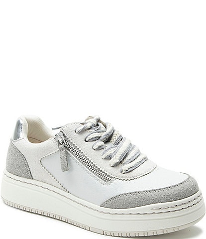 Alegria Averie Suede Zip Platform Sneakers