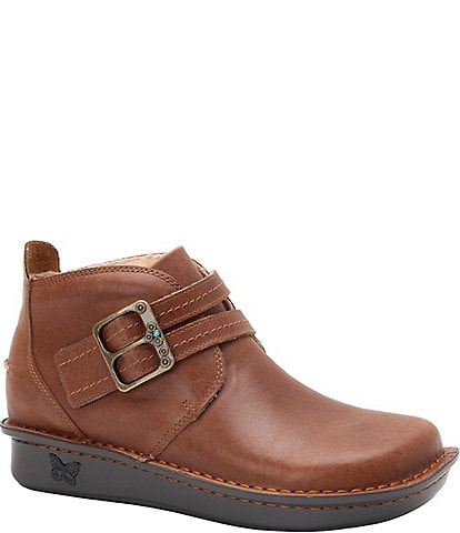 Alegria Caiti Leather Adjustable Strap Booties
