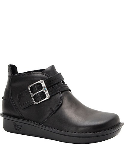 Alegria Caiti Leather Adjustable Strap Booties