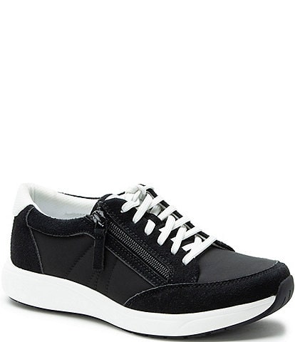 Alegria Eazeer Suede Lace Up Zip Sneakers