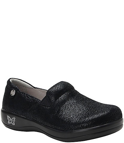 Alegria Keli Crackle Leather Clogs