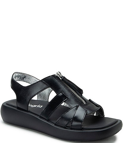 Alegria Palmer Leather Zip Sandals