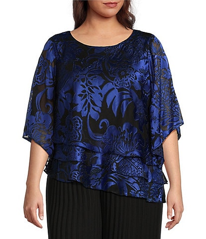 Blue Plus Size Formal Evening Tops Dillard s