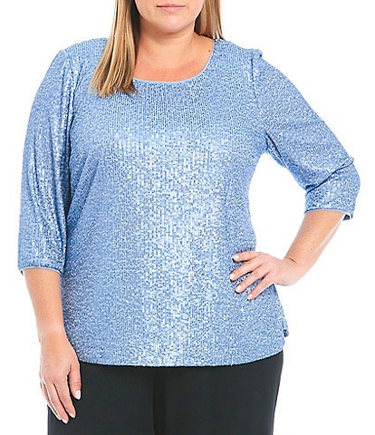 plus size sequin tops