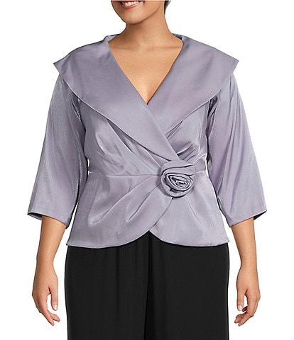 satan blouse: Women's Plus Size Dressy Tops & Jackets | Dillard's
