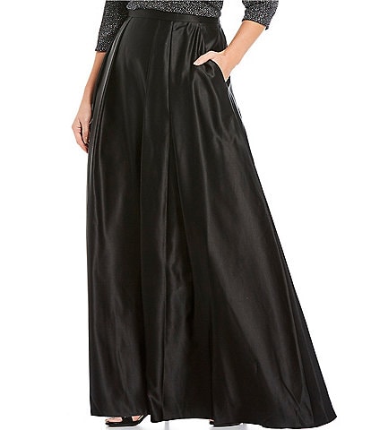 Alex Evenings Plus Size Satin Inverted Pleat Ball Gown Skirt