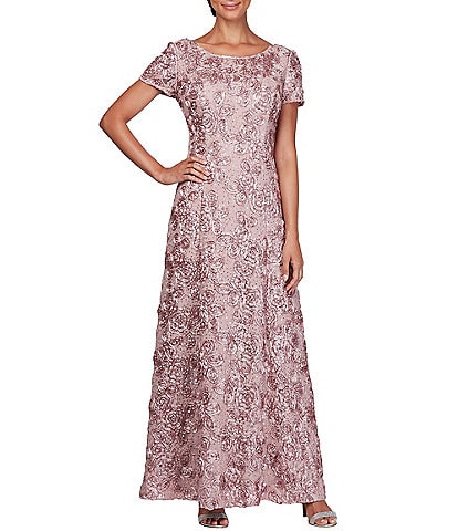 old rose evening gown