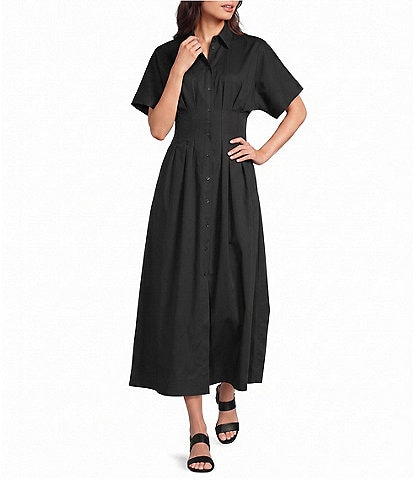 Alex Marie Amber Stretch Collared Short Sleeve Dress