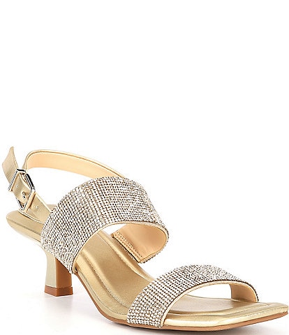 Alex Marie BarbraTwo Rhinestone Double Band Dress Sandals