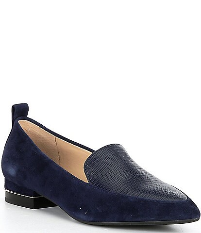 Alex Marie Campbell Lizard Embossed Dress Loafers