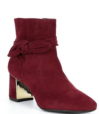 Alex Marie Dashauna Suede Ankle Bow Booties
