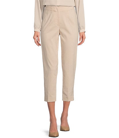 Alex Marie Dee Darted Twill Cropped Straight Leg Pants