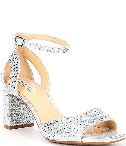 Alex Marie Ellise Rhinestone Ankle Strap Dress Sandals