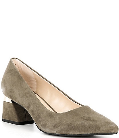 Alex Marie Gladdis Suede Block Heel Pumps