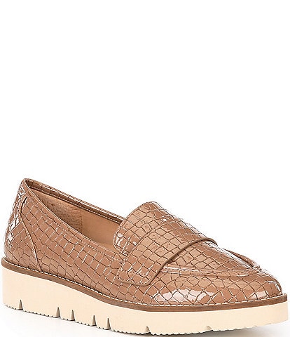 Alex Marie Greta Embossed Patent Platform Loafers