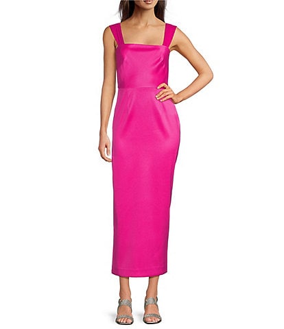 Alex Marie Kayla Stretch Mikado Square Neck Sleeveless Gown