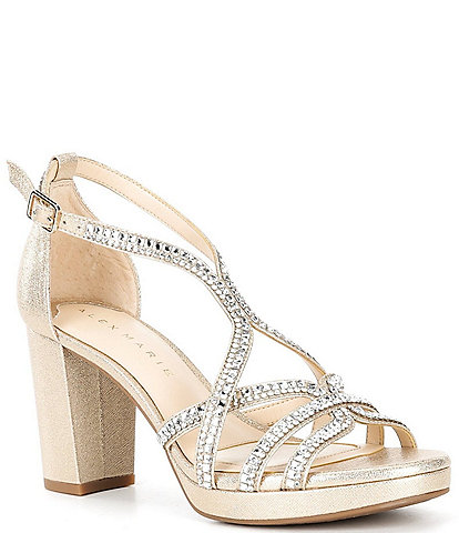 Alex Marie Libby Rhinestone Platform Dress Sandals