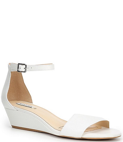 Alex Marie MairiTwo Leather Ankle Strap Wedge Sandals