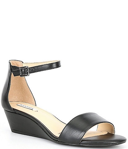 Alex Marie MairiTwo Leather Ankle Strap Wedge Sandals