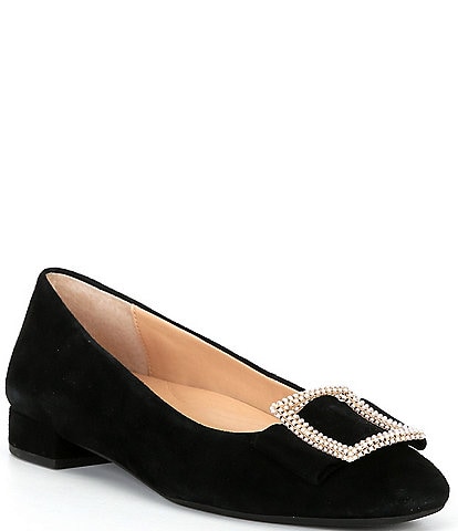 Alex Marie MargoTwo Suede Pearl Buckle Flats