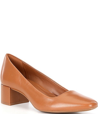 Alex Marie Phoebe Leather Block Heel Pumps