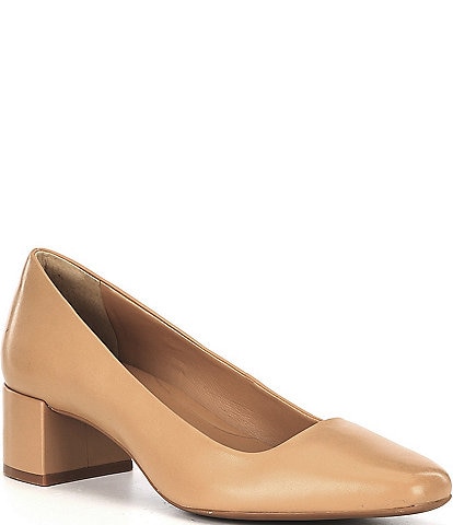 Alex Marie Phoebe Leather Block Heel Pumps