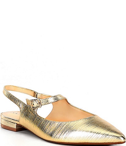 Alex Marie Reeda Leather Slingback Flats