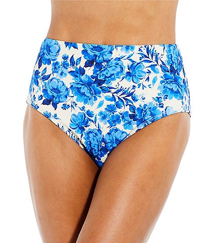 Alex Marie Signature Sculpt Romantic Rose High Waisted Swim Bottom