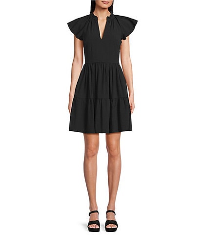Alex Marie Vanya V-Neck Short Sleeve Dress