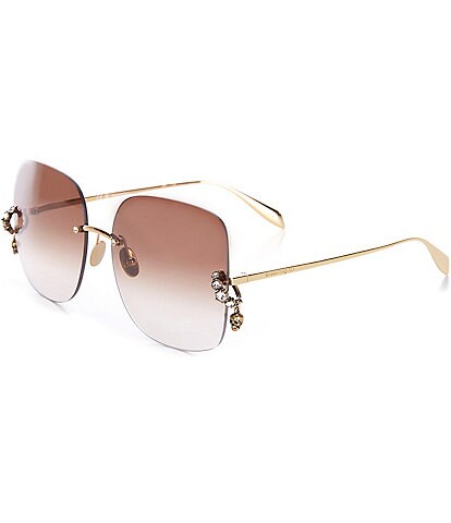 Alexander McQueen Unisex AM0390S 63mm Square Sunglasses