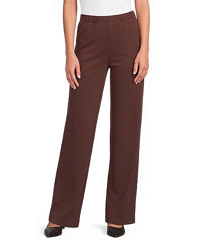 Ali Miles Knit Flared Leg Pull-On Pant