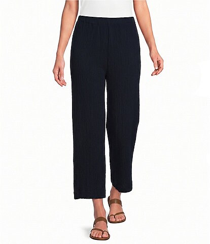 Ali Miles Petite Size Coordinating Wide Leg Pull-On Pants