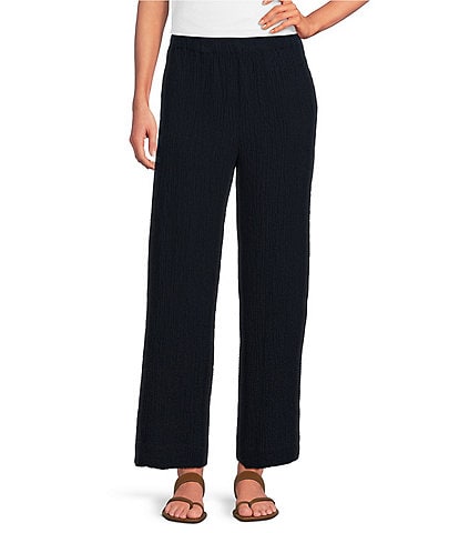 Ali Miles Petite Size Coordinating Wide Leg Pull-On Pants