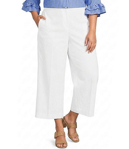Ali Miles Plus Size Woven Cropped Pants