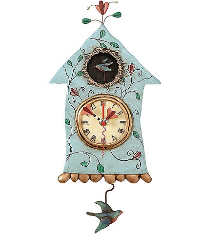 Allen Designs Enesco Allen Designs Fly Bird Pendulum Wall Clock