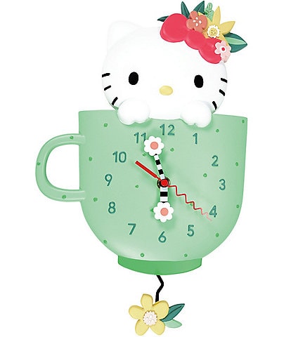Allen Designs Enesco Allen Designs Sanrio Hello Kitty Pendulum Wall Clock