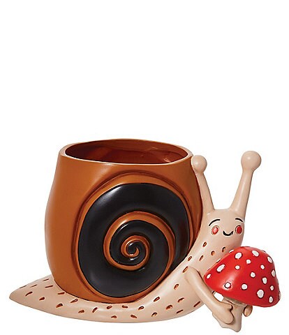 Allen Designs Hand Painted Slow and Steady Snail Sculptural Planter