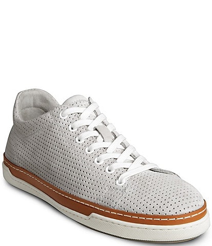 Allen-Edmonds Men's Porter Derby Perforated Suede Leather Lace-Up Sneakers