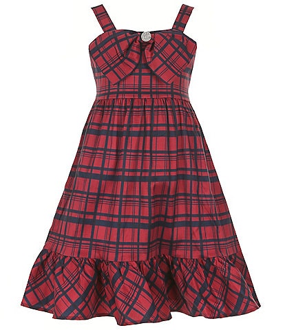 Allison & Kelly Big Girls 7-16 Plaid Taffeta Big Bow Dress