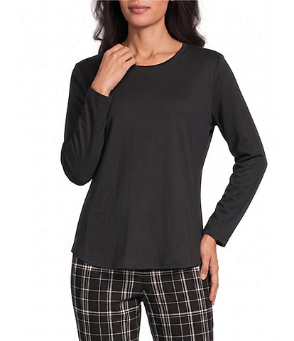 Allison Daley Long Sleeve Crew Neck Knit Top
